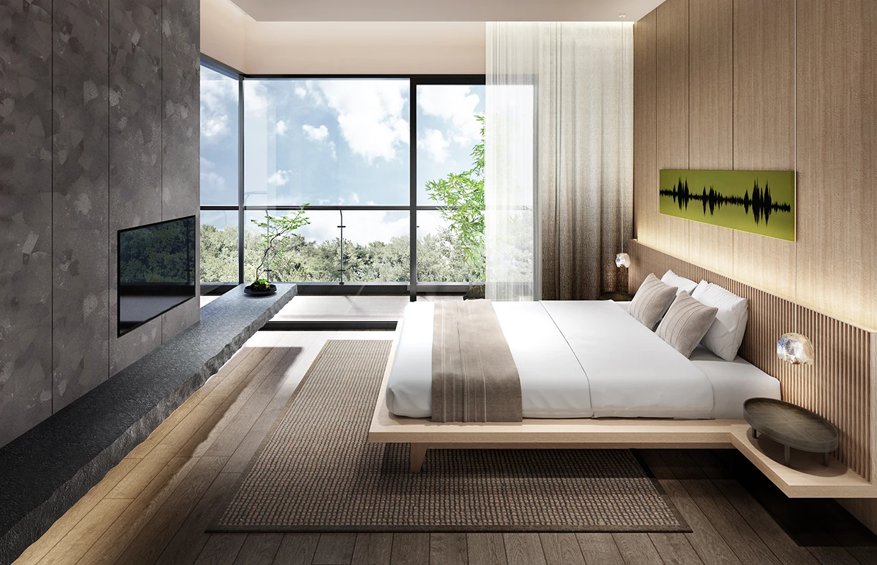 Three Sixty North — illustrative bedroom marketing visual